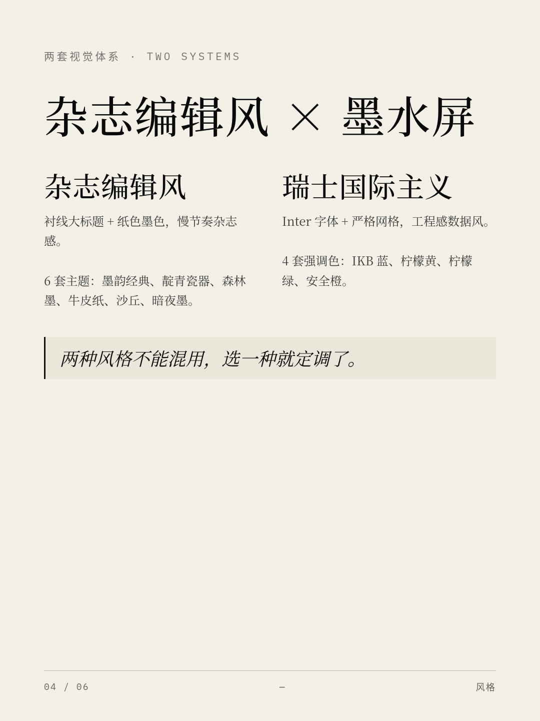两套视觉体系对比