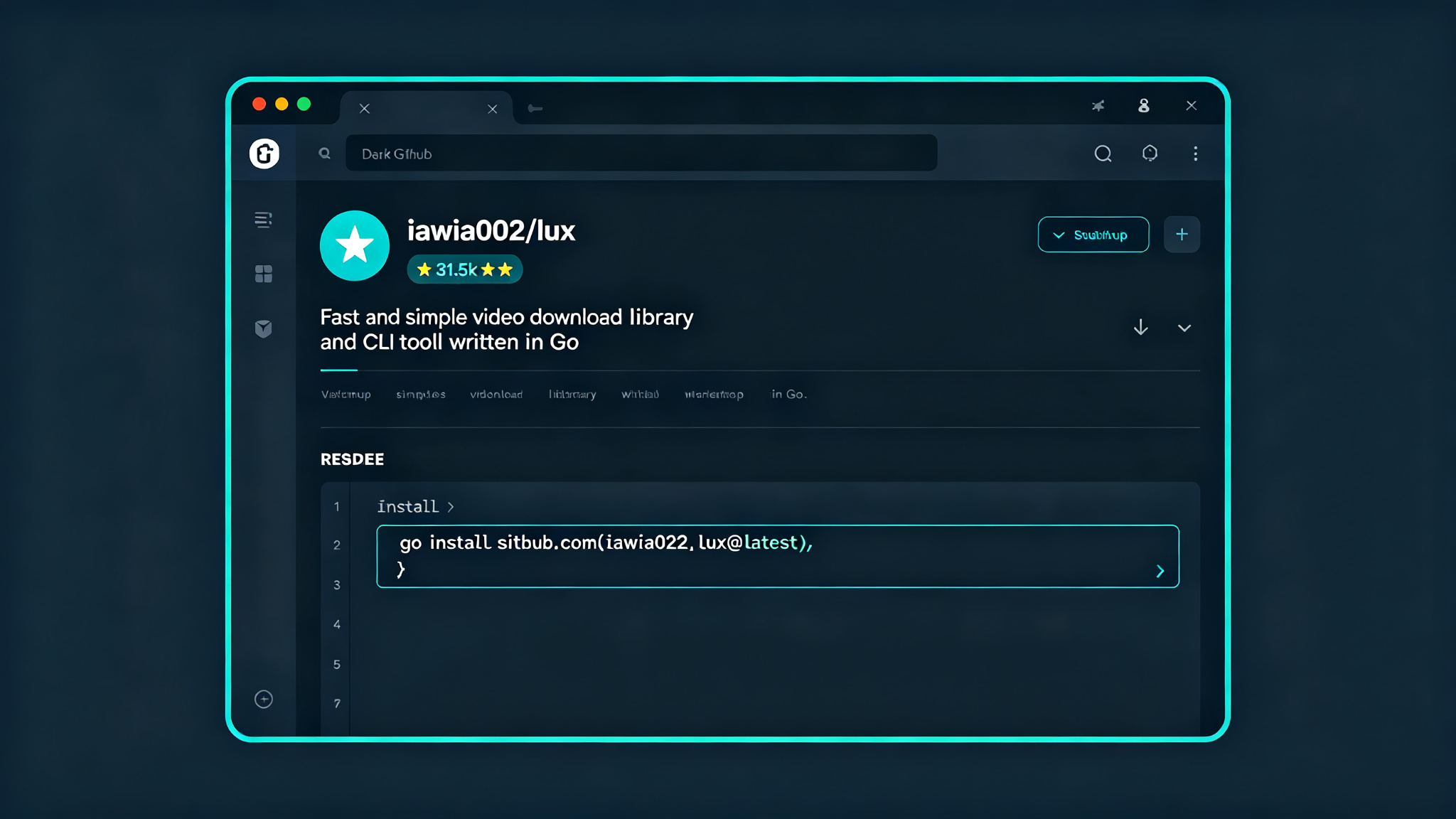 GitHub 项目界面示意